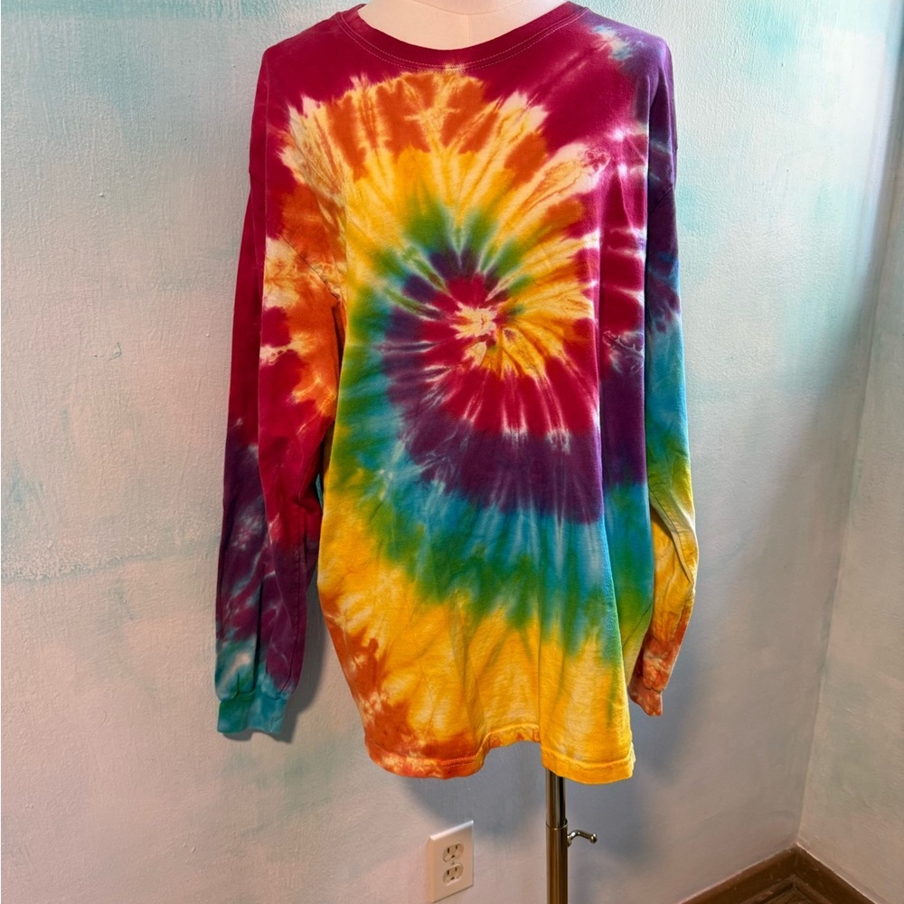 Hanes Vibrant Tie-Dye Long Sleeve Tee - Picture 2 of 6